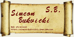 Simeon Bukvički vizit kartica